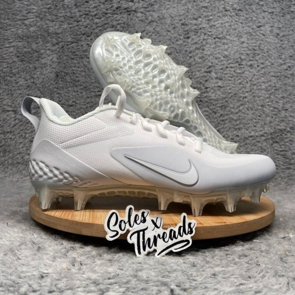 Nike Alpha Huarache 8 Pro Lacrosse Size 4-7.5 Men White Platinum CW4439-110
